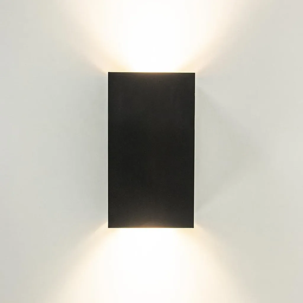 Straluma Wandlamp Eros rechthoek zwart/matgoud 2xgu10> Woonkamerlampen|Slaapkamerlampen