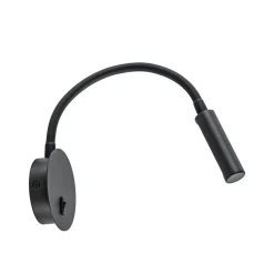 Straluma Wandlamp Flex zwart met schakelaar> Wandlampen|Bedlampjes