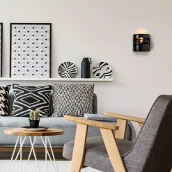 Straluma Wandlamp halve cilinder mat zwart></noscript> Wandlampen|Scandinavische Verlichting