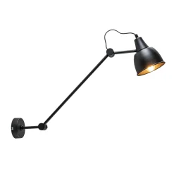 Straluma Wandlamp industrieel verstelbare arm zwart> Kantoorverlichting|Wandlampen