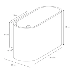 Straluma Wandlamp klein ovaal wit><noscript><img width=