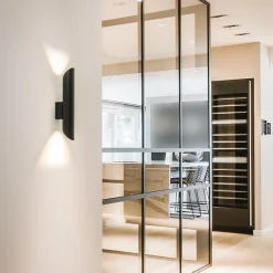 Straluma Wandlamp koker smal up+down zwart></noscript> Woonkamerlampen|Slaapkamerlampen