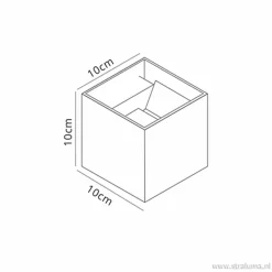Straluma Wandlamp kubus buiten antraciet IP54></noscript> Wandlampen|Buitenlampen