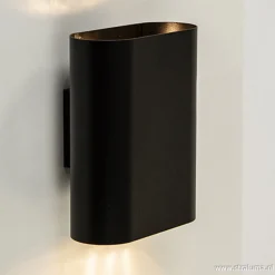 Straluma Wandlamp ovaal zwart 2xe14> Wandlampen|Woonkamerlampen
