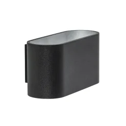 Straluma Wandlamp ovaal zwart/zilver g9> Woonkamerlampen|Slaapkamerlampen