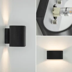 Straluma Wandlamp ovaal zwart/zilver g9></noscript> Woonkamerlampen|Slaapkamerlampen