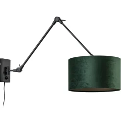 Straluma Wandlamp Prestige Chic zwart/kap groen> Schemerlampen|Woonkamerlampen