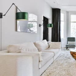 Straluma Wandlamp Prestige Chic zwart/kap groen></noscript> Schemerlampen|Woonkamerlampen