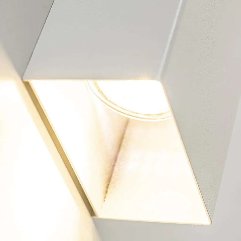 Straluma Wandlamp rechthoek wit up+down GU10> Wandlampen|Design Verlichting