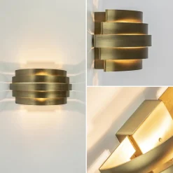 Straluma Wandlamp Scudo brass 25cm></noscript> Woonkamerlampen|Slaapkamerlampen