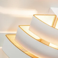 Straluma Wandlamp Scudo klein wit/goud></noscript> Woonkamerlampen|Slaapkamerlampen