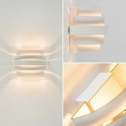 Straluma Wandlamp Scudo klein wit/goud></noscript> Woonkamerlampen|Slaapkamerlampen