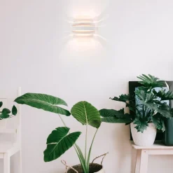 Straluma Wandlamp Scudo klein wit/goud></noscript> Woonkamerlampen|Slaapkamerlampen