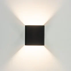 Straluma Wandlamp Stretto kubus zwart/goud></noscript> Wandlampen|Halverlichting