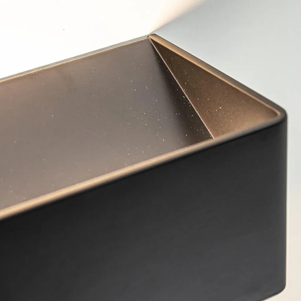 Straluma Wandlamp Stretto zwart 20cm> Wandlampen|Woonkamerlampen