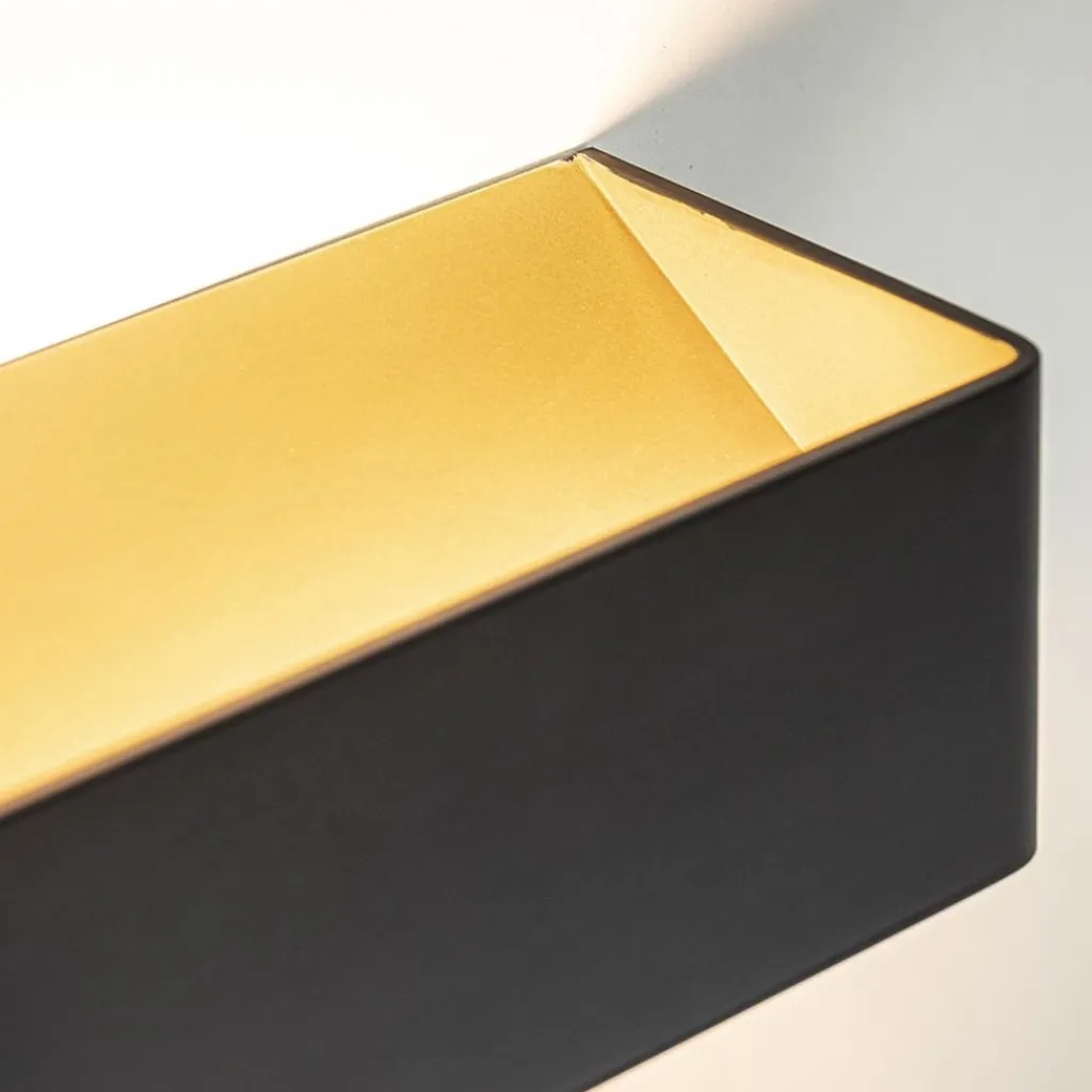 Straluma Wandlamp Stretto zwart/goud 30cm> Wandlampen|Halverlichting