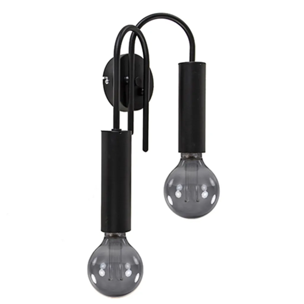 Straluma Wandlamp toog dubbel zwart> Woonkamerlampen|Slaapkamerlampen