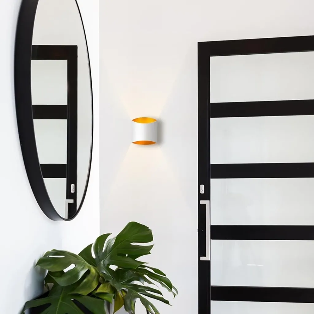 Straluma Wandlamp up+down wit met goud G9> Wandlampen|Lifestyle Verlichting