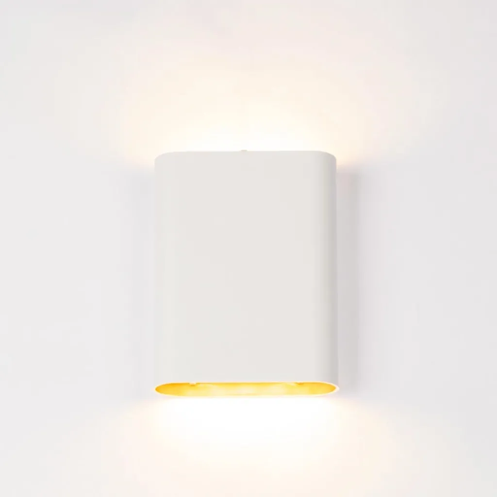 Straluma Wandlamp wit/goud ovaal dimbaar> Wandlampen|Halverlichting