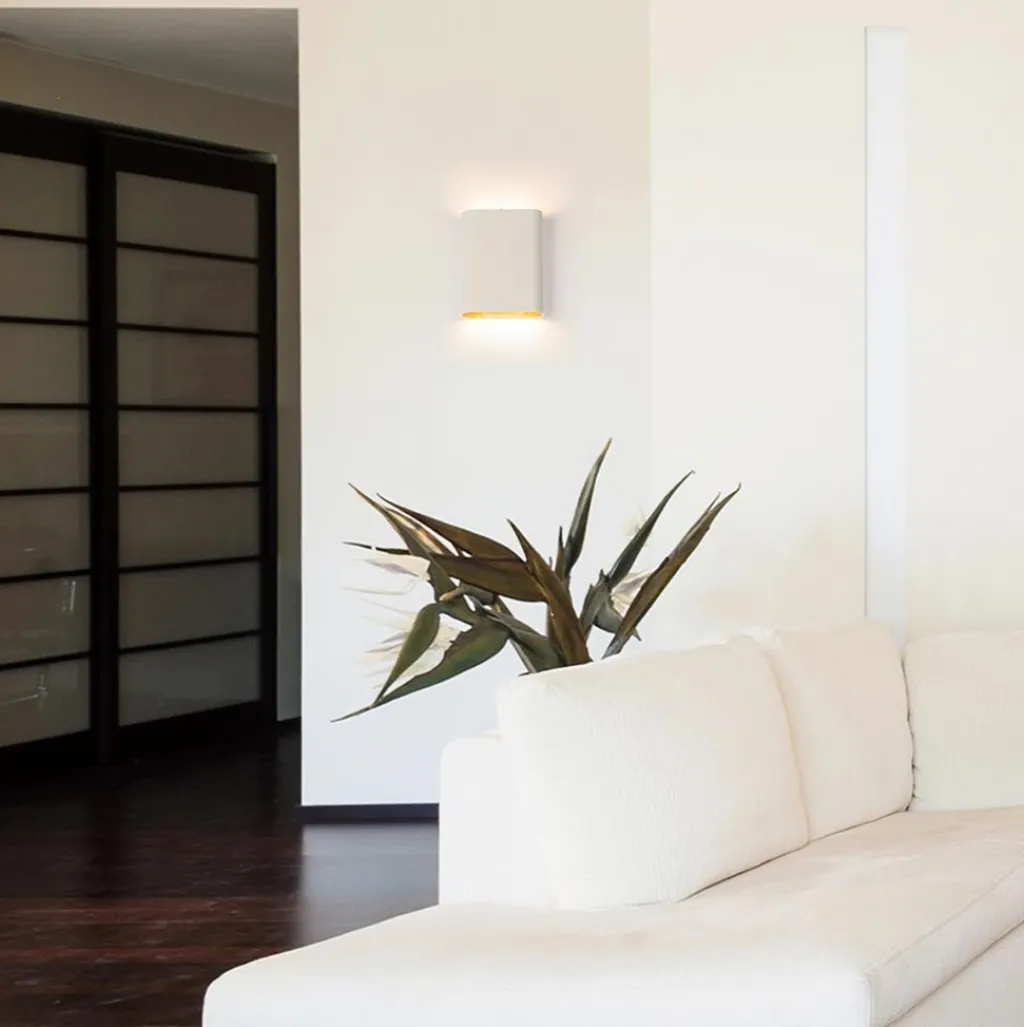 Straluma Wandlamp wit/goud ovaal dimbaar> Wandlampen|Halverlichting