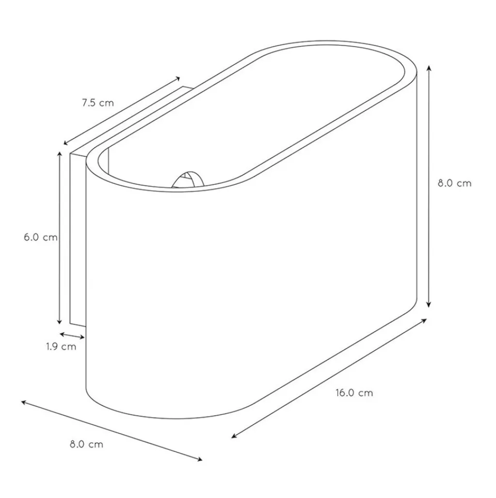Straluma Wandlamp Xera ovaal zwart/goud> Woonkamerlampen|Slaapkamerlampen