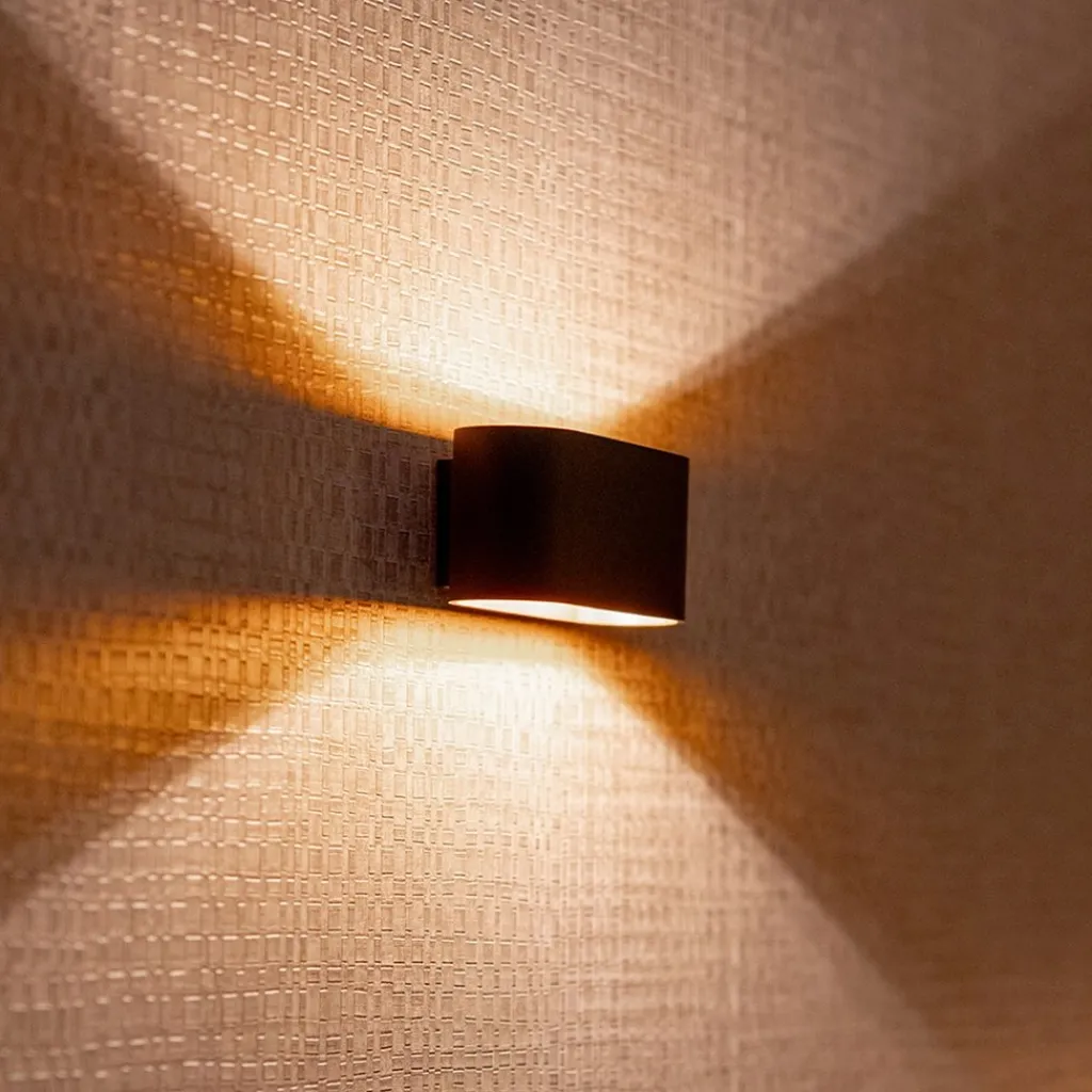 Straluma Wandlamp Xera ovaal zwart/goud> Woonkamerlampen|Slaapkamerlampen