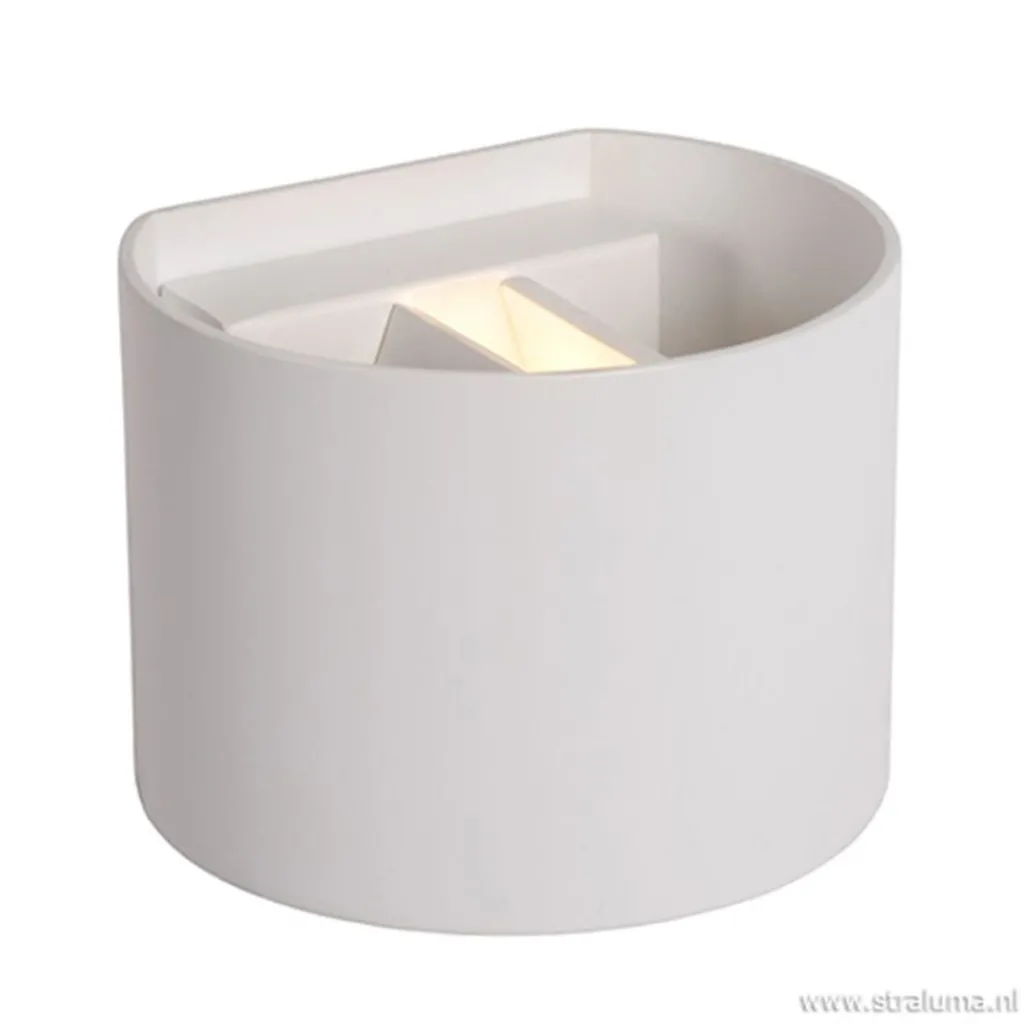 Straluma Wandlamp Xio wit afgerond incl. led g9> Wandlampen|Bedlampjes