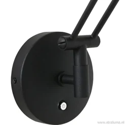 Straluma Wandlamp Zodiac zwart incl. dimmer cct></noscript> Wandlampen|Leeslampen