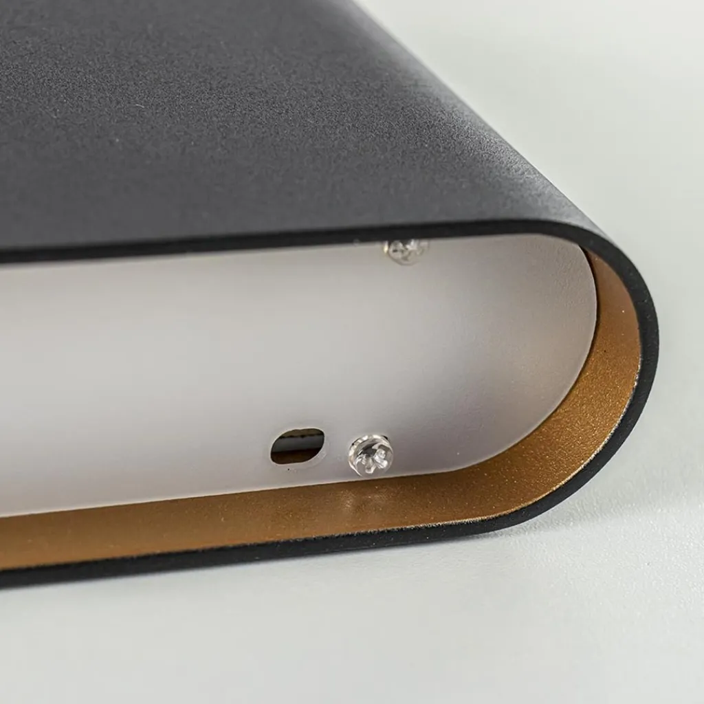 Straluma Wandlamp zwart/goud ovaal dimbaar> Wandlampen|Halverlichting