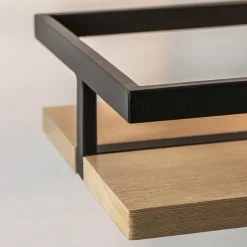 Straluma Wandlamp/wandrek zwart met houten planken></noscript> Eetkamerverlichting|Wandlampen