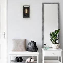 Straluma Wand-/plafondlamp rechthoek frame zwart></noscript> Woonkamerlampen|Slaapkamerlampen