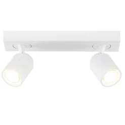 Straluma Witte 2-lichts opbouwspot GU10 verstelbaar> Opbouwspots|Woonkamerlampen