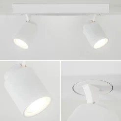 Straluma Witte 2-lichts opbouwspot GU10 verstelbaar></noscript> Opbouwspots|Woonkamerlampen