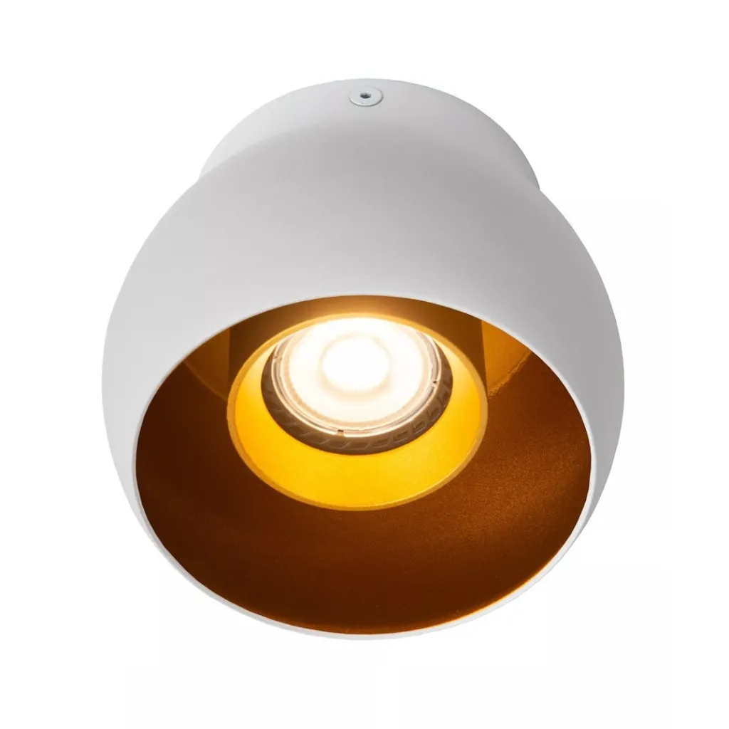 Straluma Witte plafondspot GU10 met gouden binnenzijde> Plafondlampen|Opbouwspots