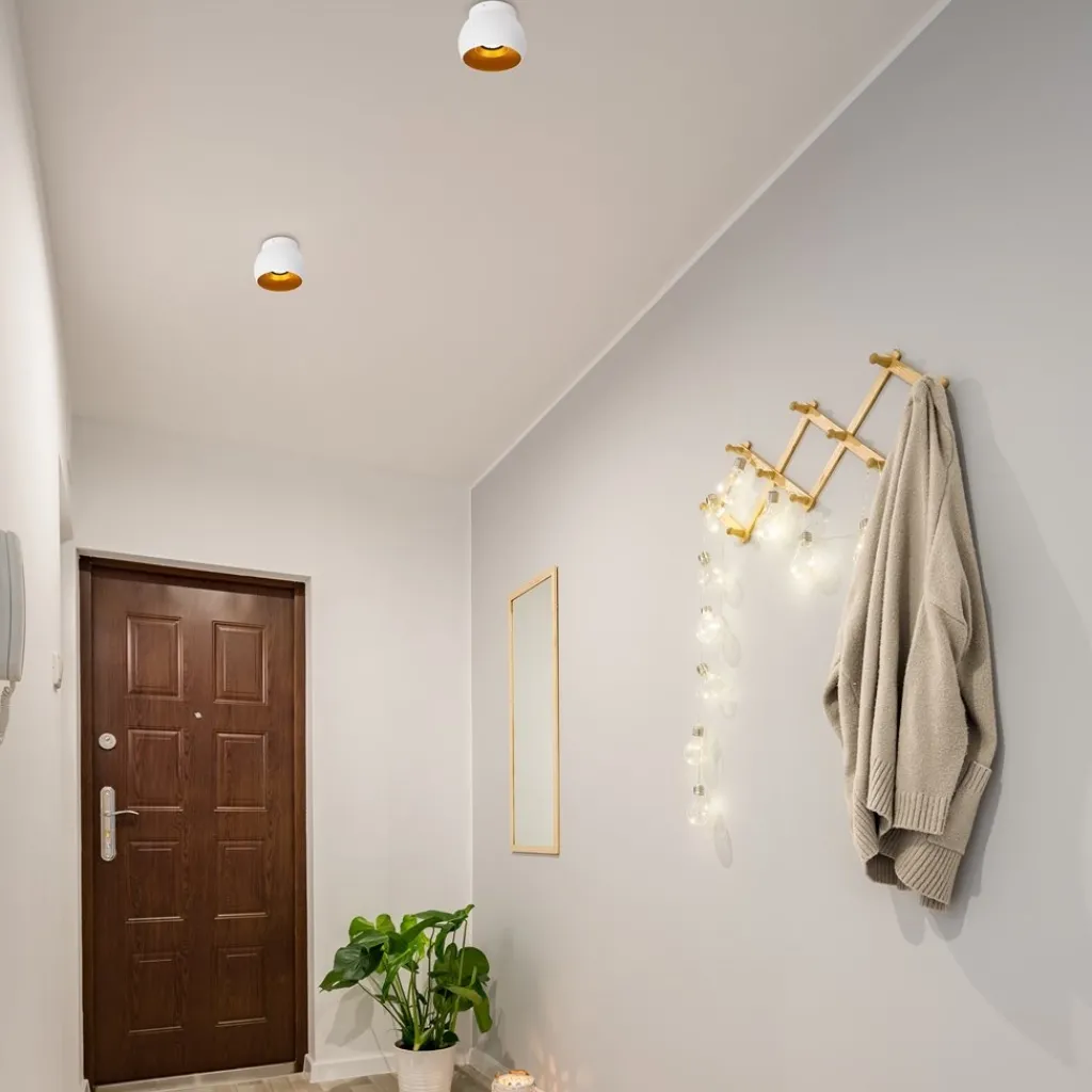 Straluma Witte plafondspot GU10 met gouden binnenzijde> Plafondlampen|Opbouwspots