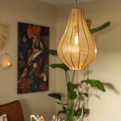 Straluma XL Light & Living druppel hanglamp goud oosters Micha><noscript><img width=
