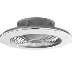 Straluma Zilveren ventilator met LED en bluetooth> Plafondlampen|Plafondventilatoren met lamp