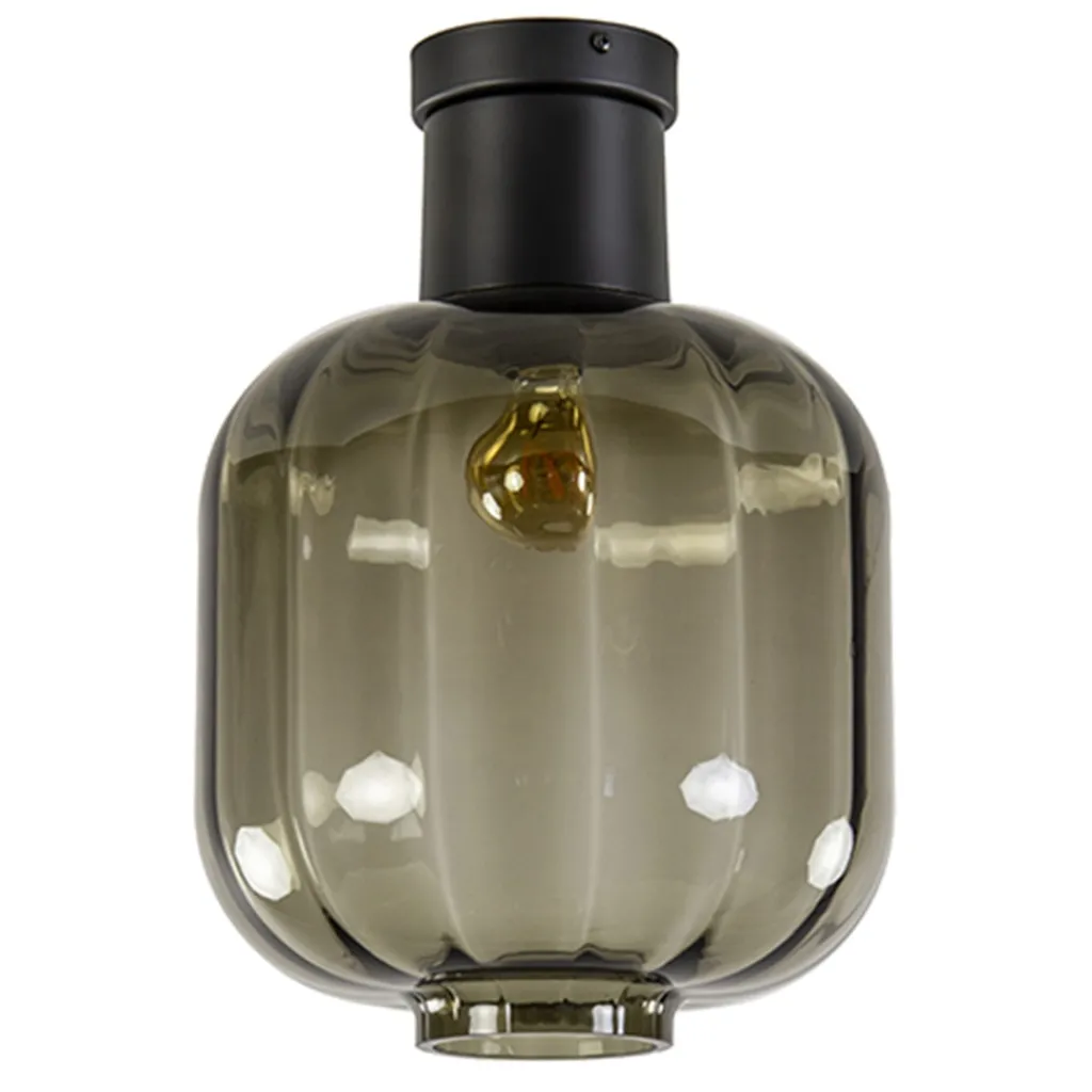 Straluma Zwart glazen plafondlamp luxury> Woonkamerlampen|Slaapkamerlampen