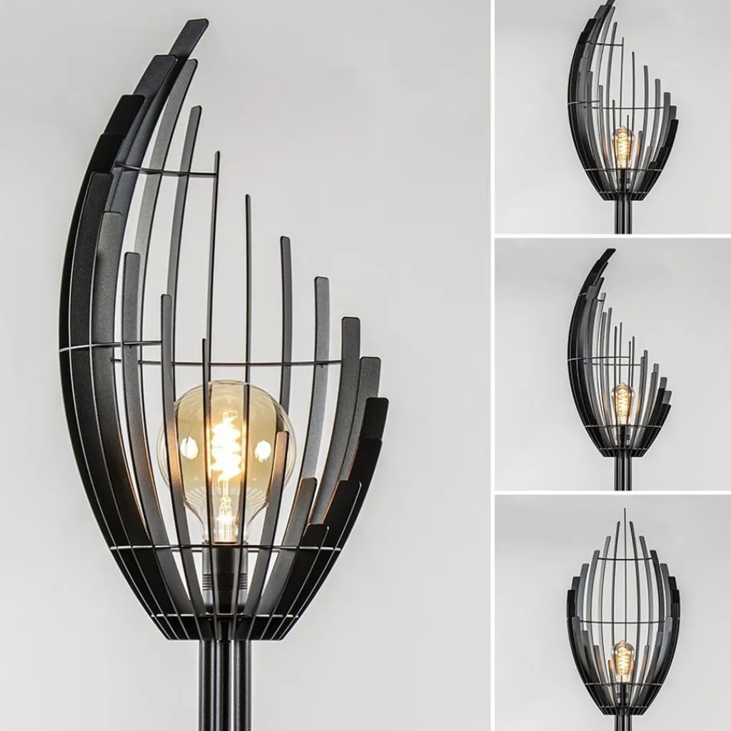 Straluma Zwart metalen design vloerlamp Omegna dimbaar> Vloerlampen|Design Verlichting