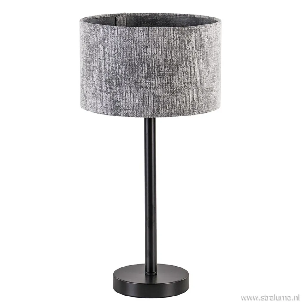 Straluma Zwart metalen lampvoet Washington L&L> Lampenvoeten|Light and Living