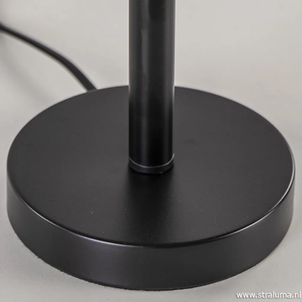Straluma Zwart metalen lampvoet Washington L&L> Lampenvoeten|Light and Living