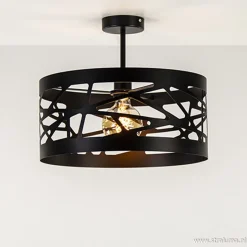 Straluma Zwart metalen plafondlamp Scandinavisch> Woonkamerlampen|Tienerkamerlampen
