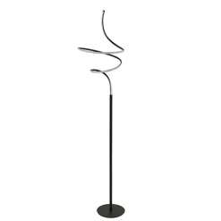 Straluma Zwarte krul vloerlamp LED dimbaar> Vloerlampen|Woonkamerlampen