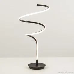 Straluma Zwarte LED tafellamp met touchdimmer> Tafellampen|Nachtkastlampen