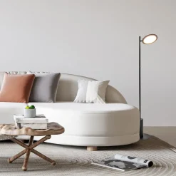 Straluma Zwarte LED vloerlamp 3-standen dimbaar></noscript> Vloerlampen|Leeslampen