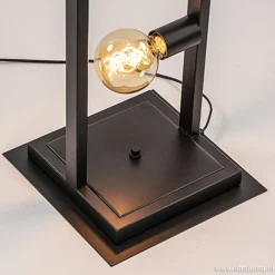 Straluma Zwarte metalen vloerlamp open frame><noscript><img width=