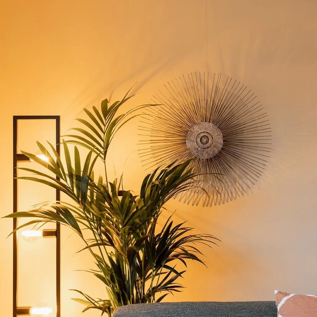 Straluma Zwarte metalen vloerlamp open frame> Woonkamerlampen|Slaapkamerlampen