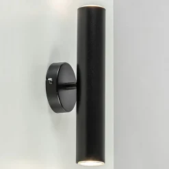Straluma Zwarte wandlamp up+down cilinder GU10> Wandlampen|Scandinavische Verlichting