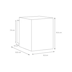 Straluma Zwarte-gouden wandlamp Xera vierkant><noscript><img width=